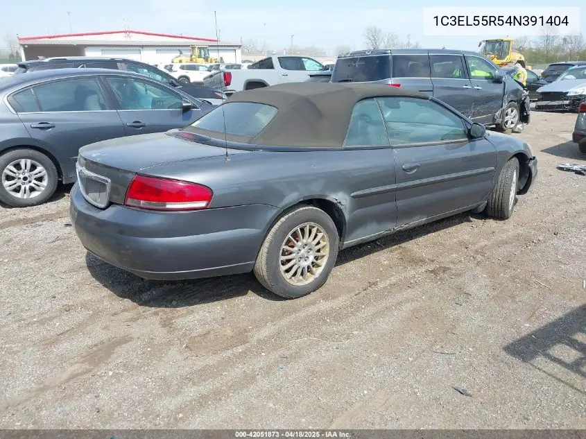 2004 Chrysler Sebring Lxi VIN: 1C3EL55R54N391404 Lot: 42051873
