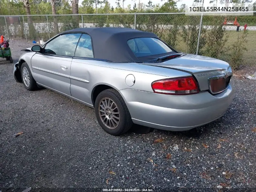 2004 Chrysler Sebring Lxi VIN: 1C3EL55R44N258455 Lot: 42108552