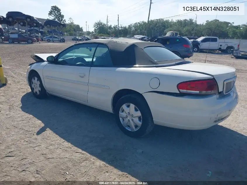 2004 Chrysler Sebring VIN: 1C3EL45X14N328051 Lot: 42117822