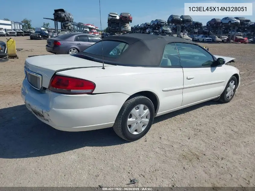 2004 Chrysler Sebring VIN: 1C3EL45X14N328051 Lot: 42117822