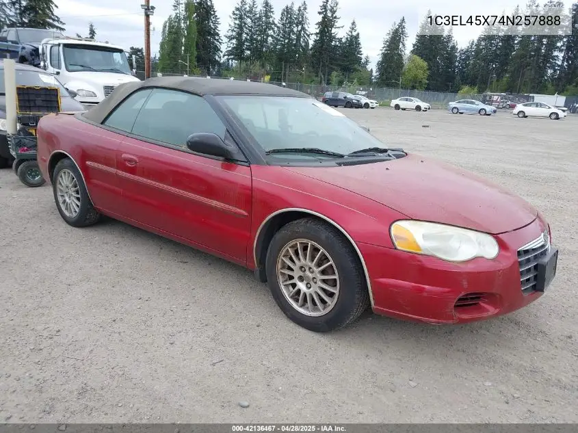 2004 Chrysler Sebring VIN: 1C3EL45X74N257888 Lot: 42136467