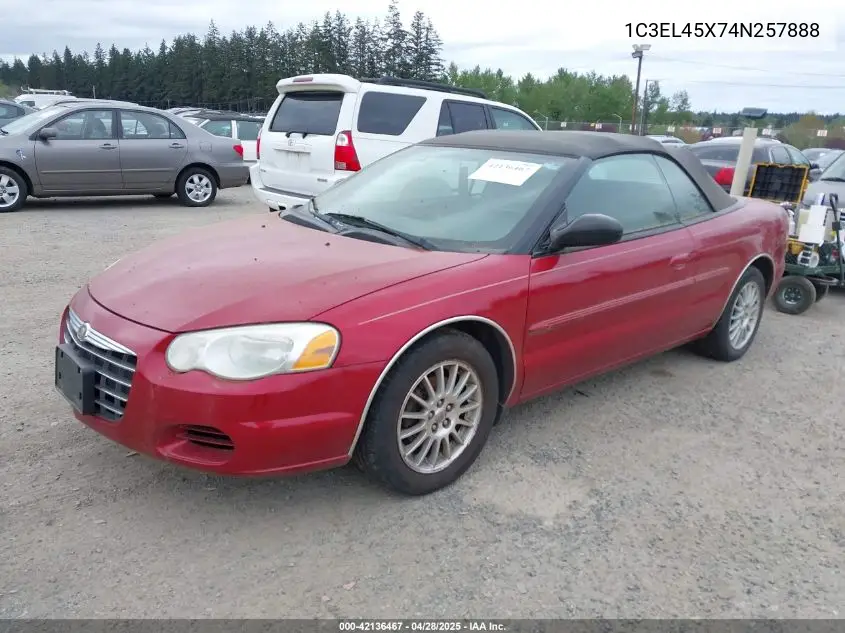 2004 Chrysler Sebring VIN: 1C3EL45X74N257888 Lot: 42136467