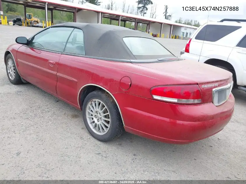 2004 Chrysler Sebring VIN: 1C3EL45X74N257888 Lot: 42136467