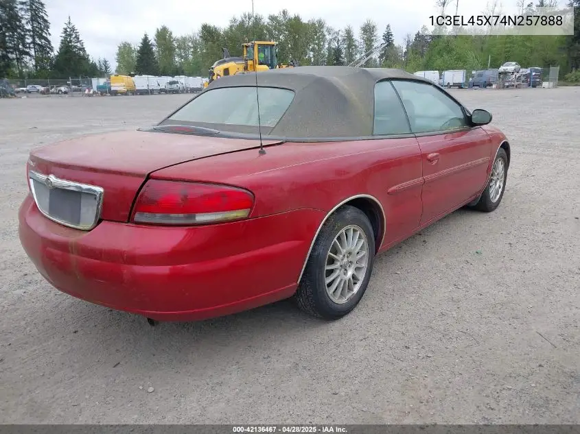 2004 Chrysler Sebring VIN: 1C3EL45X74N257888 Lot: 42136467