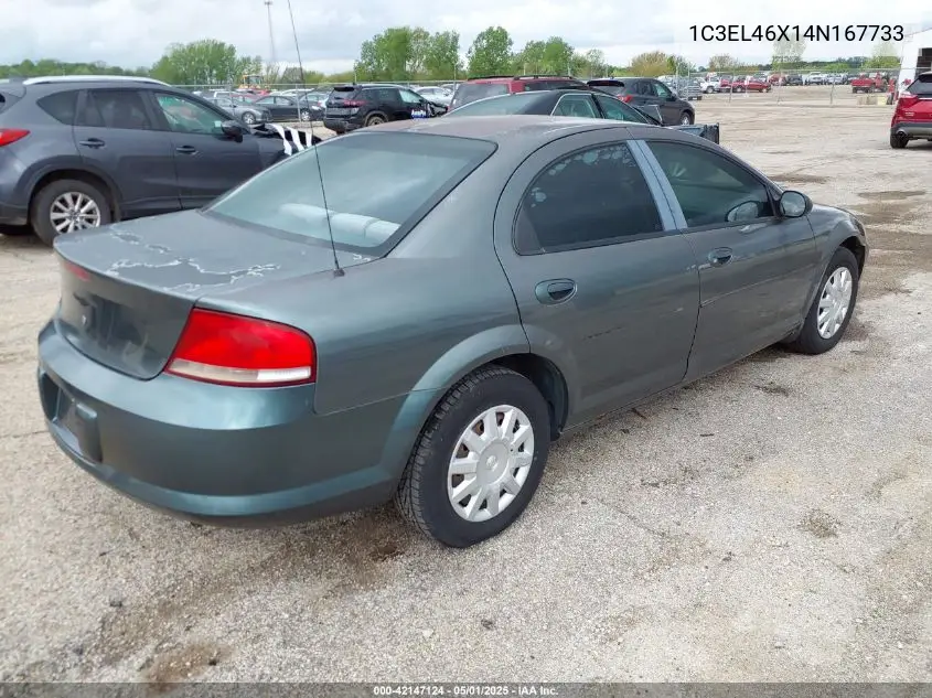 2004 Chrysler Sebring Lx VIN: 1C3EL46X14N167733 Lot: 42147124
