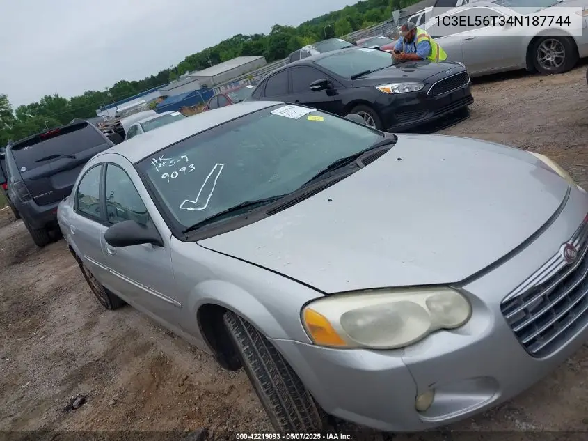 2004 Chrysler Sebring Lxi VIN: 1C3EL56T34N187744 Lot: 42219093