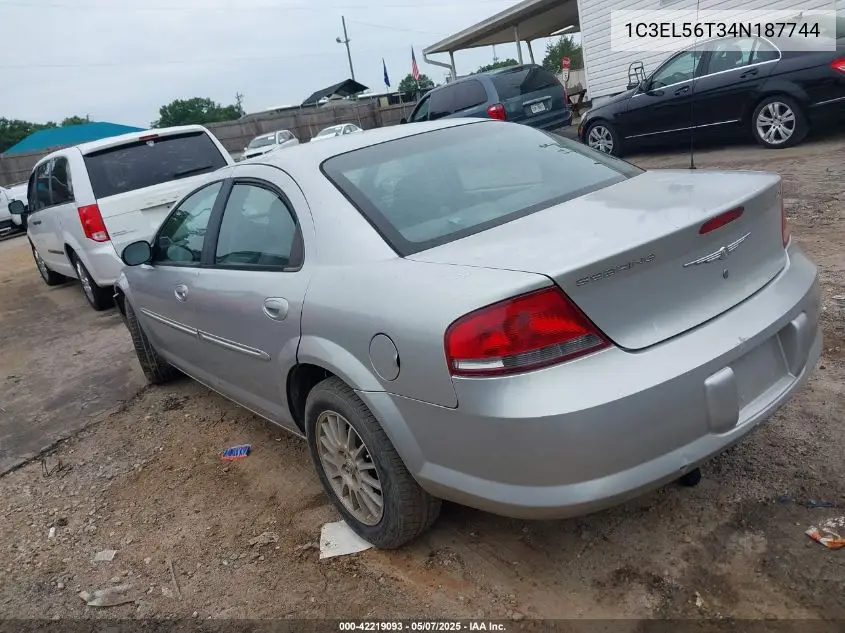 2004 Chrysler Sebring Lxi VIN: 1C3EL56T34N187744 Lot: 42219093
