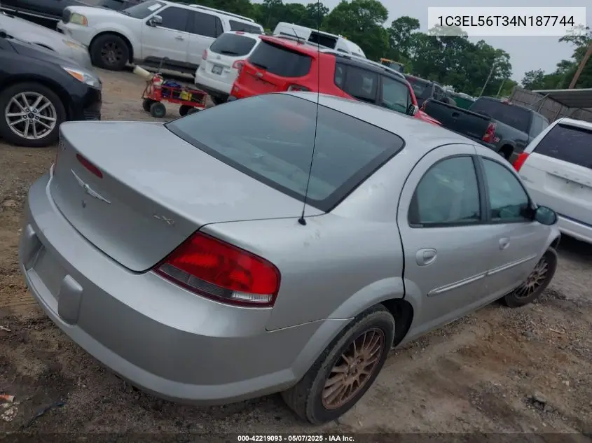 2004 Chrysler Sebring Lxi VIN: 1C3EL56T34N187744 Lot: 42219093