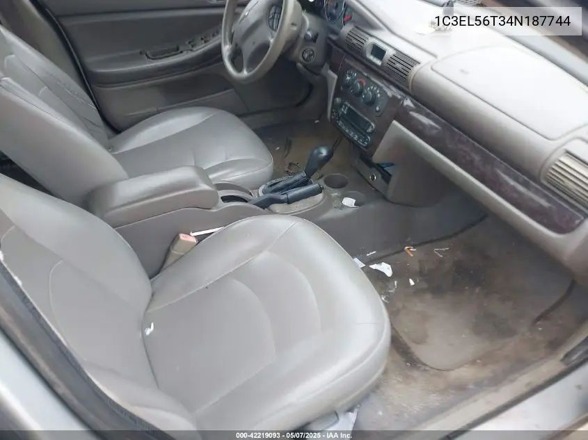 2004 Chrysler Sebring Lxi VIN: 1C3EL56T34N187744 Lot: 42219093
