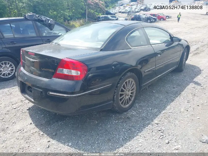 2004 Chrysler Sebring Limited VIN: 4C3AG52H74E138808 Lot: 42489360
