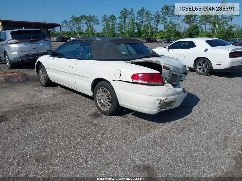 2004 Chrysler Sebring Lxi VIN: 1C3EL55RX4N235391 Lot: 42508248
