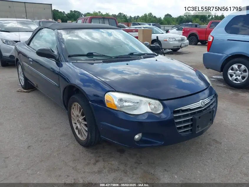 2005 Chrysler Sebring Touring VIN: 1C3EL55R75N561795 Lot: 42175806
