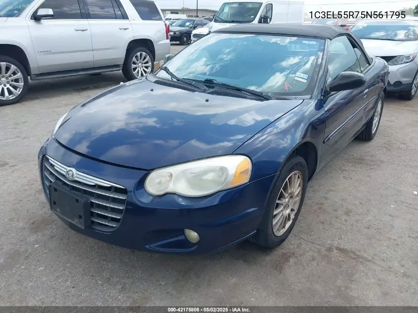 2005 Chrysler Sebring Touring VIN: 1C3EL55R75N561795 Lot: 42175806