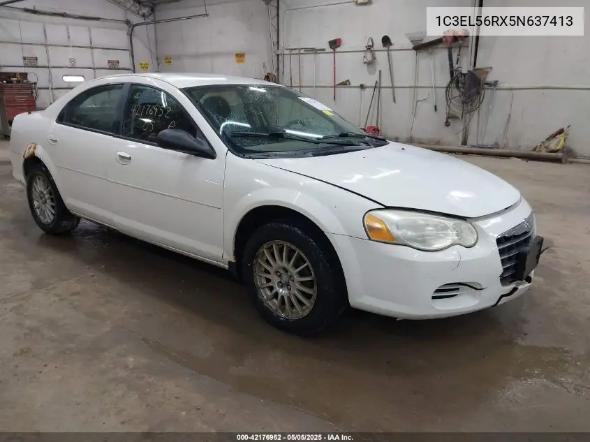 2005 Chrysler Sebring Touring VIN: 1C3EL56RX5N637413 Lot: 42176952