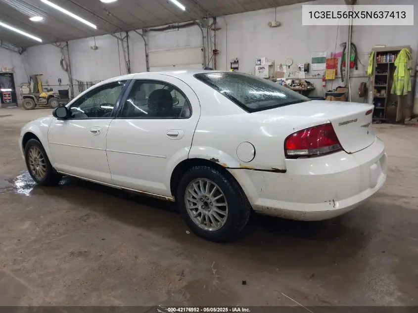 2005 Chrysler Sebring Touring VIN: 1C3EL56RX5N637413 Lot: 42176952