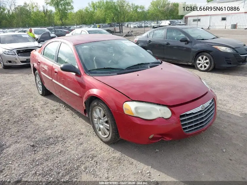 2005 Chrysler Sebring Limited VIN: 1C3EL66R95N610886 Lot: 42197893