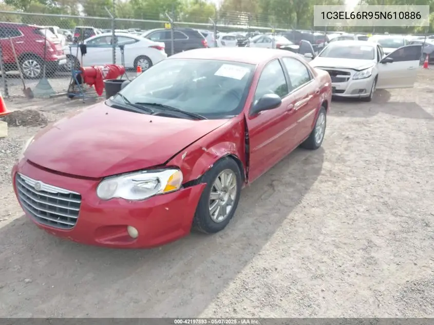 2005 Chrysler Sebring Limited VIN: 1C3EL66R95N610886 Lot: 42197893