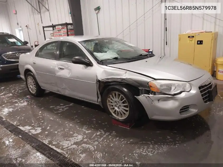 2005 Chrysler Sebring Touring VIN: 1C3EL56R85N579978 Lot: 42201586