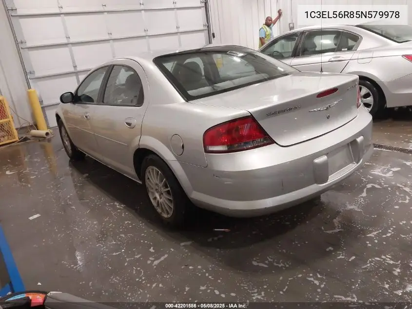 2005 Chrysler Sebring Touring VIN: 1C3EL56R85N579978 Lot: 42201586
