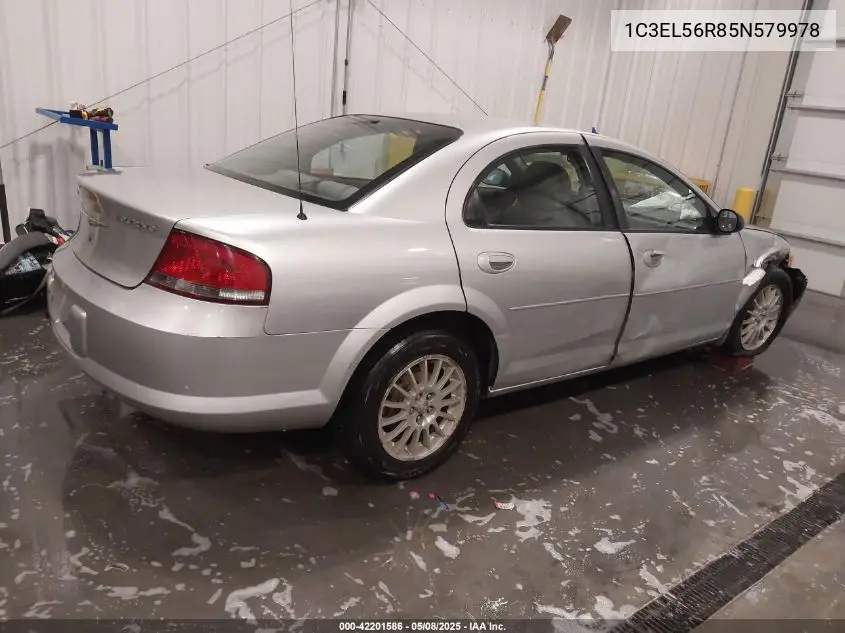 2005 Chrysler Sebring Touring VIN: 1C3EL56R85N579978 Lot: 42201586