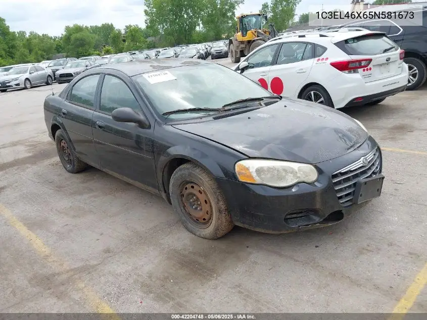 2005 Chrysler Sebring VIN: 1C3EL46X65N581673 Lot: 42204748