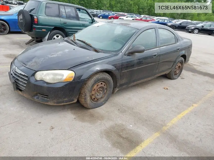 2005 Chrysler Sebring VIN: 1C3EL46X65N581673 Lot: 42204748