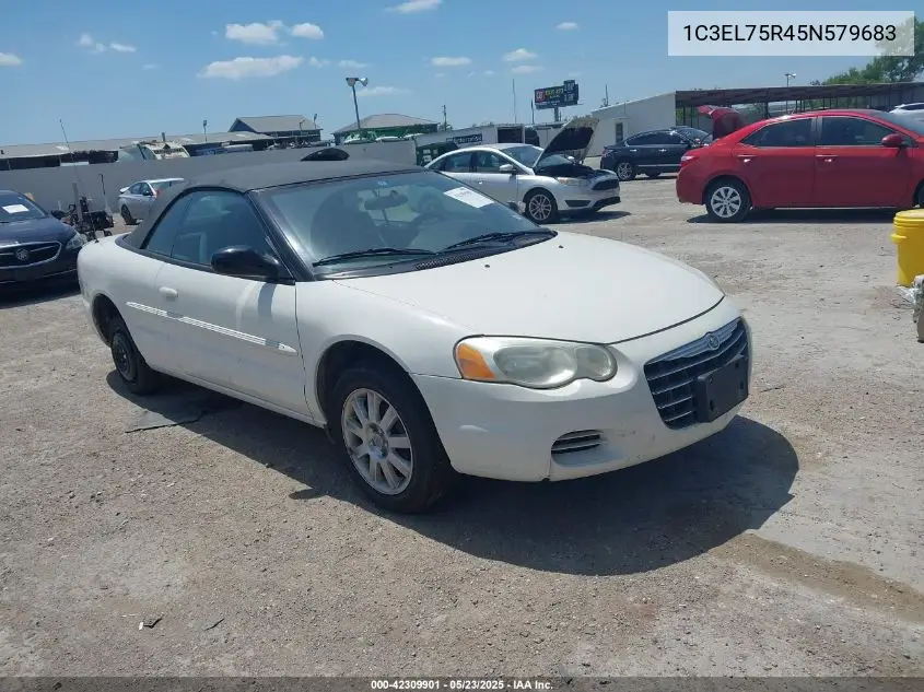2005 Chrysler Sebring Gtc VIN: 1C3EL75R45N579683 Lot: 42309901