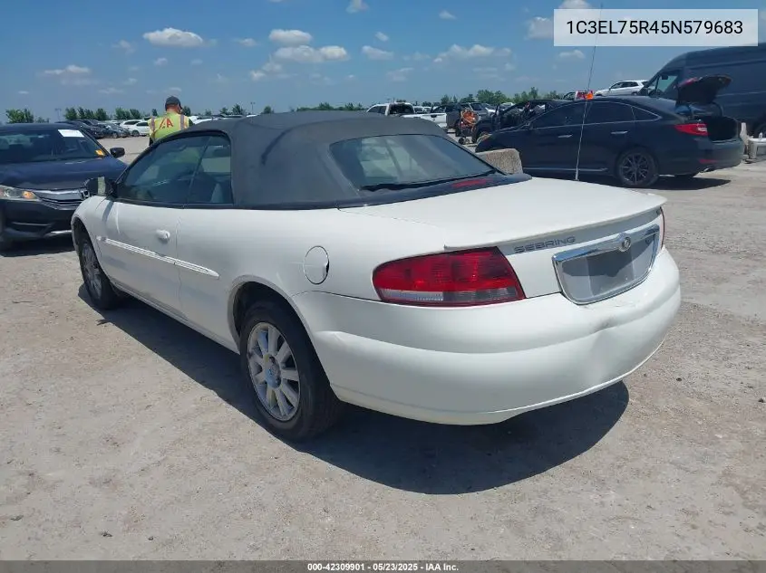 2005 Chrysler Sebring Gtc VIN: 1C3EL75R45N579683 Lot: 42309901