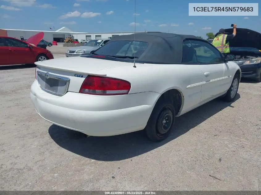 2005 Chrysler Sebring Gtc VIN: 1C3EL75R45N579683 Lot: 42309901
