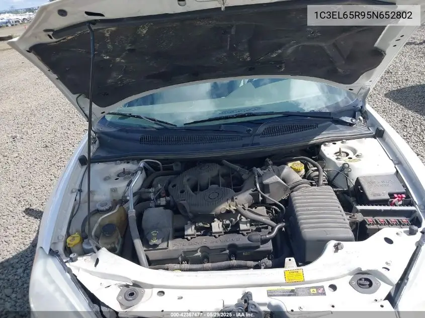 2005 Chrysler Sebring Limited VIN: 1C3EL65R95N652802 Lot: 42367477