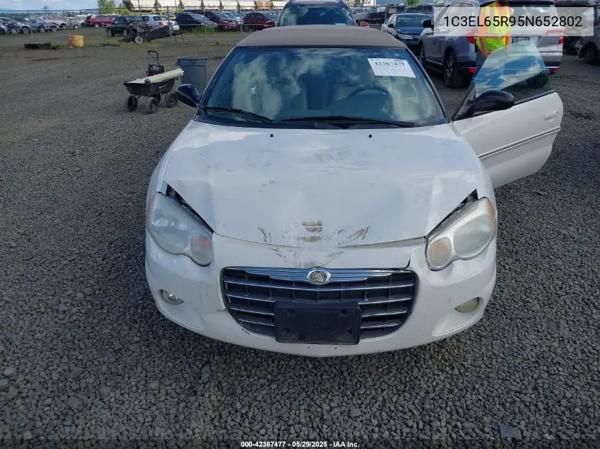 2005 Chrysler Sebring Limited VIN: 1C3EL65R95N652802 Lot: 42367477