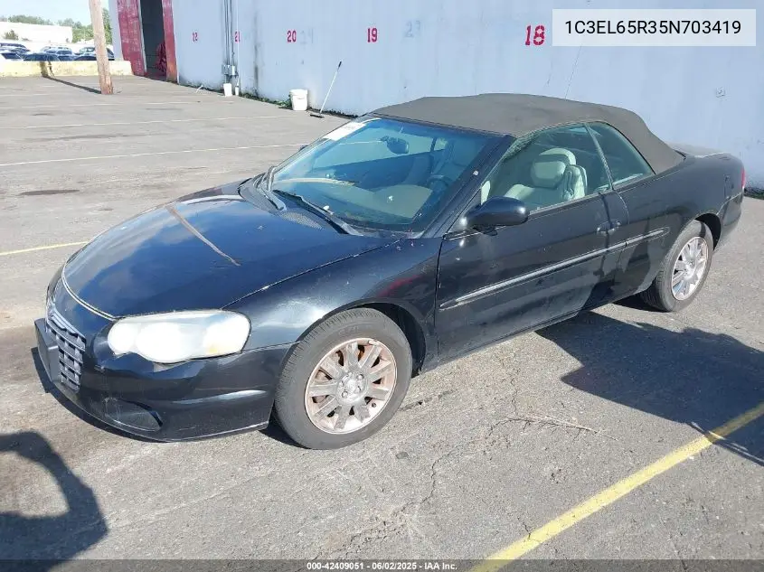 2005 Chrysler Sebring Limited VIN: 1C3EL65R35N703419 Lot: 42409051