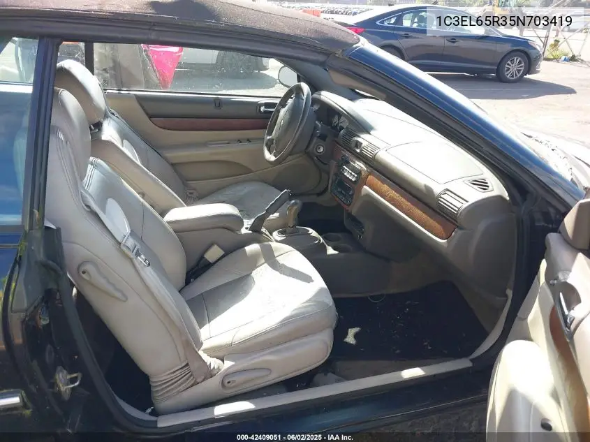 2005 Chrysler Sebring Limited VIN: 1C3EL65R35N703419 Lot: 42409051