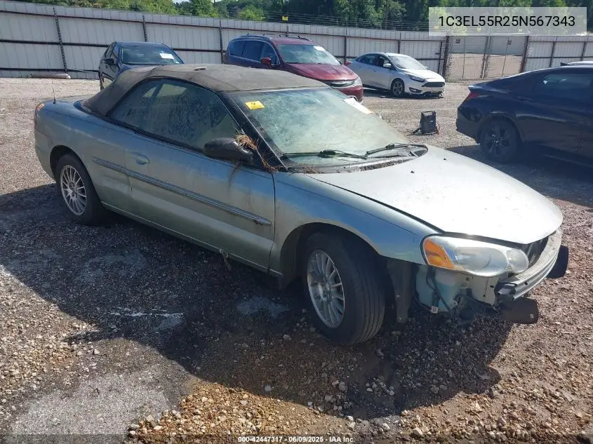 2005 Chrysler Sebring Touring VIN: 1C3EL55R25N567343 Lot: 42447317