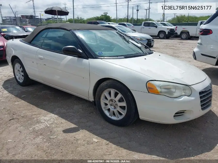 2005 Chrysler Sebring Gtc VIN: 1C3EL75R15N625177 Lot: 42507061