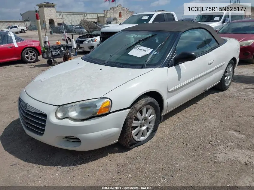 2005 Chrysler Sebring Gtc VIN: 1C3EL75R15N625177 Lot: 42507061