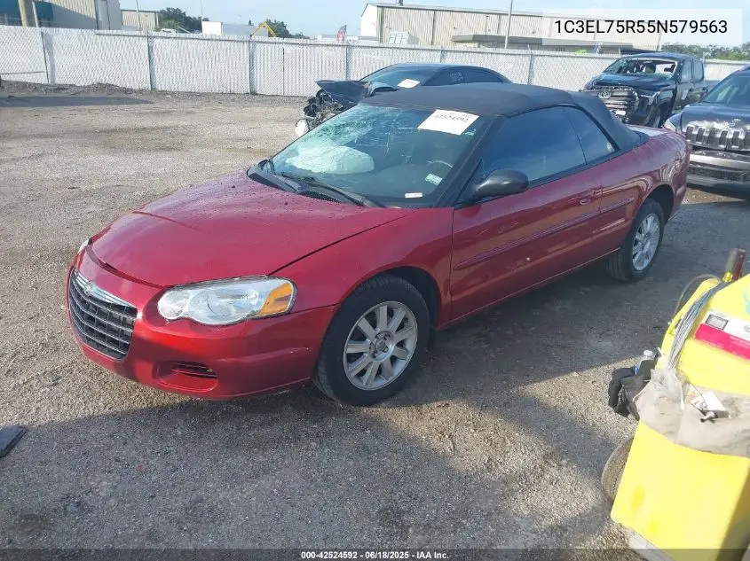 2005 Chrysler Sebring Gtc VIN: 1C3EL75R55N579563 Lot: 42524592