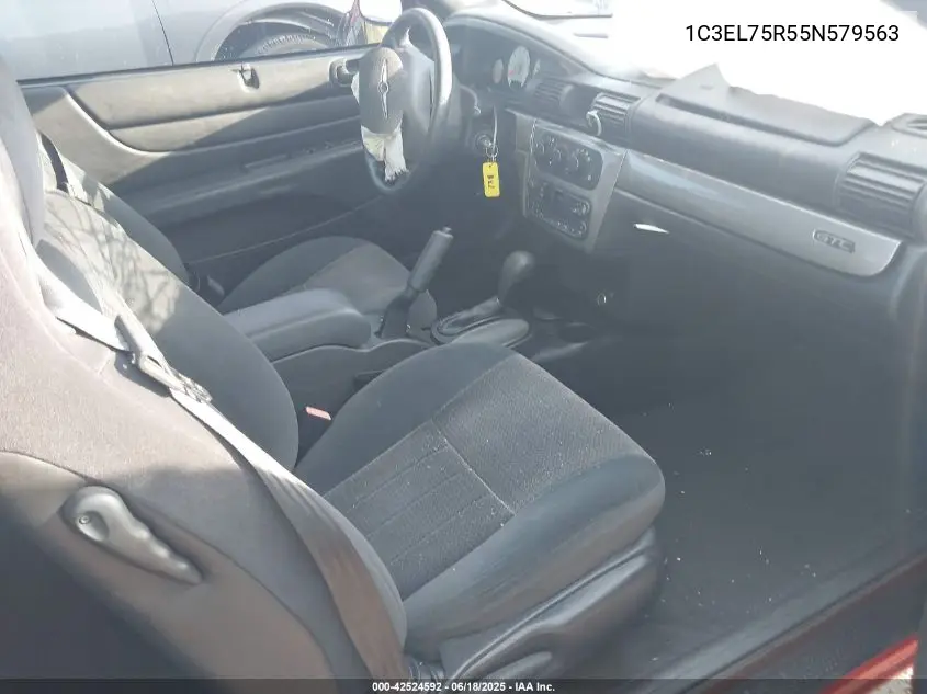 2005 Chrysler Sebring Gtc VIN: 1C3EL75R55N579563 Lot: 42524592