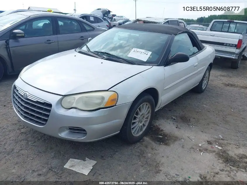 2005 Chrysler Sebring Touring VIN: 1C3EL55R05N608777 Lot: 42572754