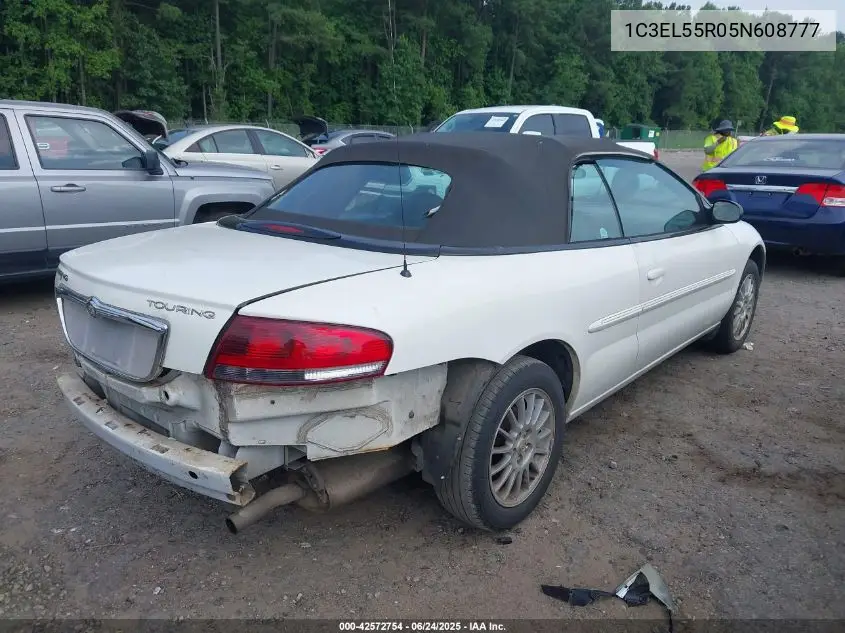 2005 Chrysler Sebring Touring VIN: 1C3EL55R05N608777 Lot: 42572754