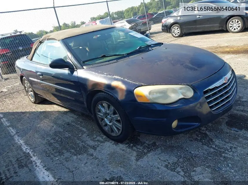 2005 Chrysler Sebring Limited VIN: 1C3EL65R65N640641 Lot: 42786278