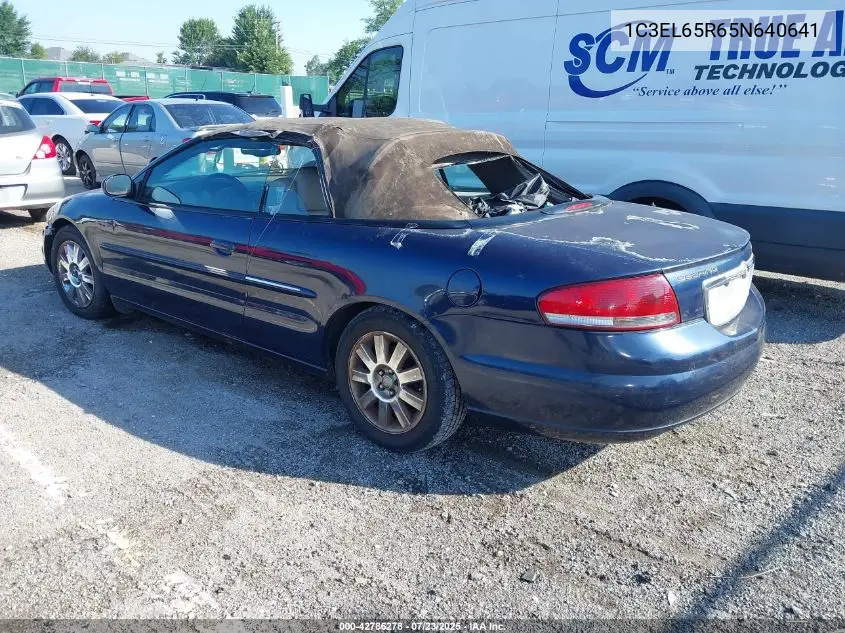 2005 Chrysler Sebring Limited VIN: 1C3EL65R65N640641 Lot: 42786278