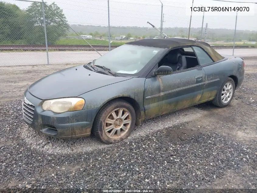 2006 Chrysler Sebring Gtc VIN: 1C3EL75R06N149070 Lot: 42165901