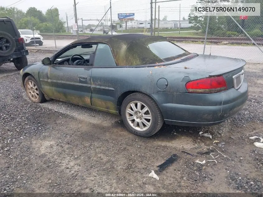 2006 Chrysler Sebring Gtc VIN: 1C3EL75R06N149070 Lot: 42165901