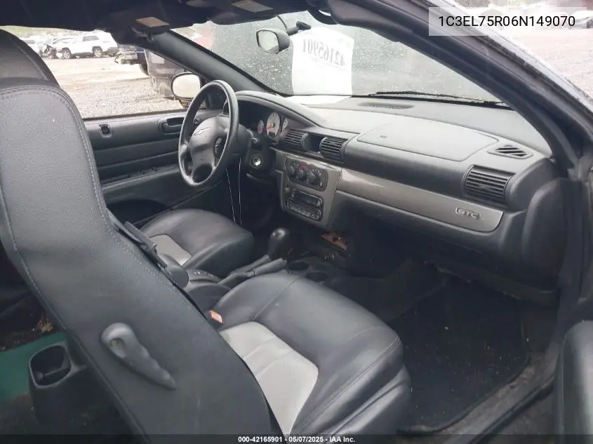 2006 Chrysler Sebring Gtc VIN: 1C3EL75R06N149070 Lot: 42165901