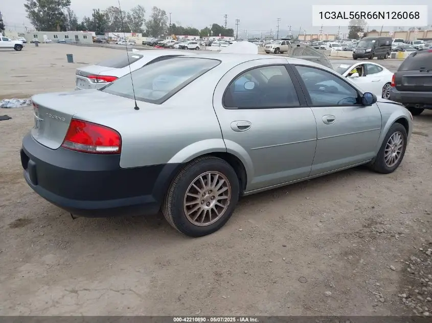2006 Chrysler Sebring Touring VIN: 1C3AL56R66N126068 Lot: 42210890