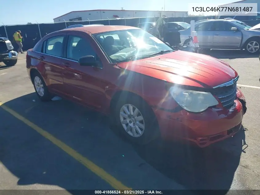 2007 Chrysler Sebring VIN: 1C3LC46K77N681487 Lot: 41856524