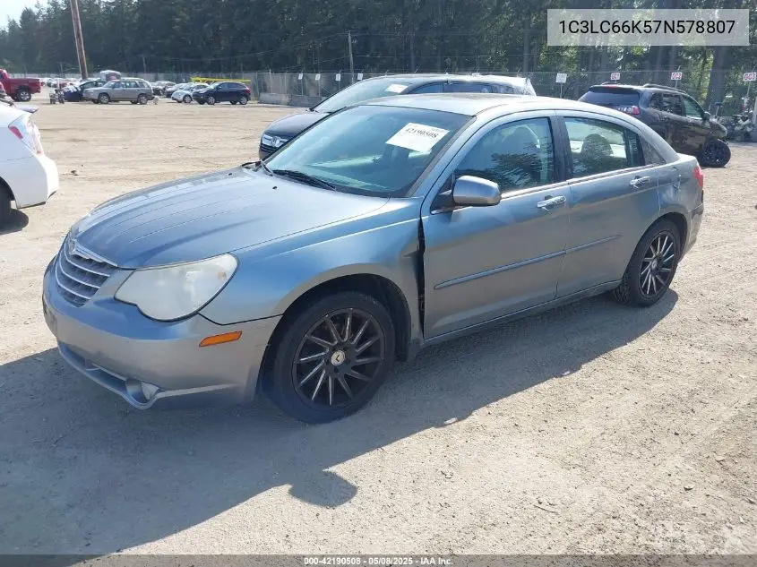 2007 Chrysler Sebring Limited VIN: 1C3LC66K57N578807 Lot: 42190508