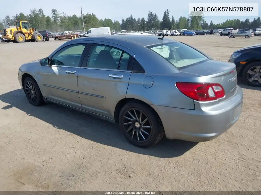 2007 Chrysler Sebring Limited VIN: 1C3LC66K57N578807 Lot: 42190508