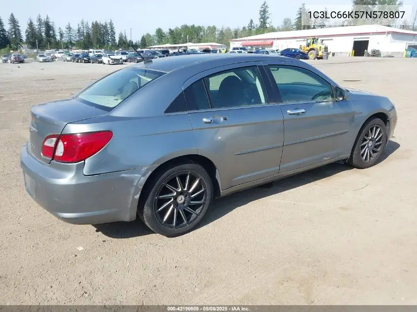 2007 Chrysler Sebring Limited VIN: 1C3LC66K57N578807 Lot: 42190508